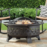 Outdoor Fire Pit with Spark Screen