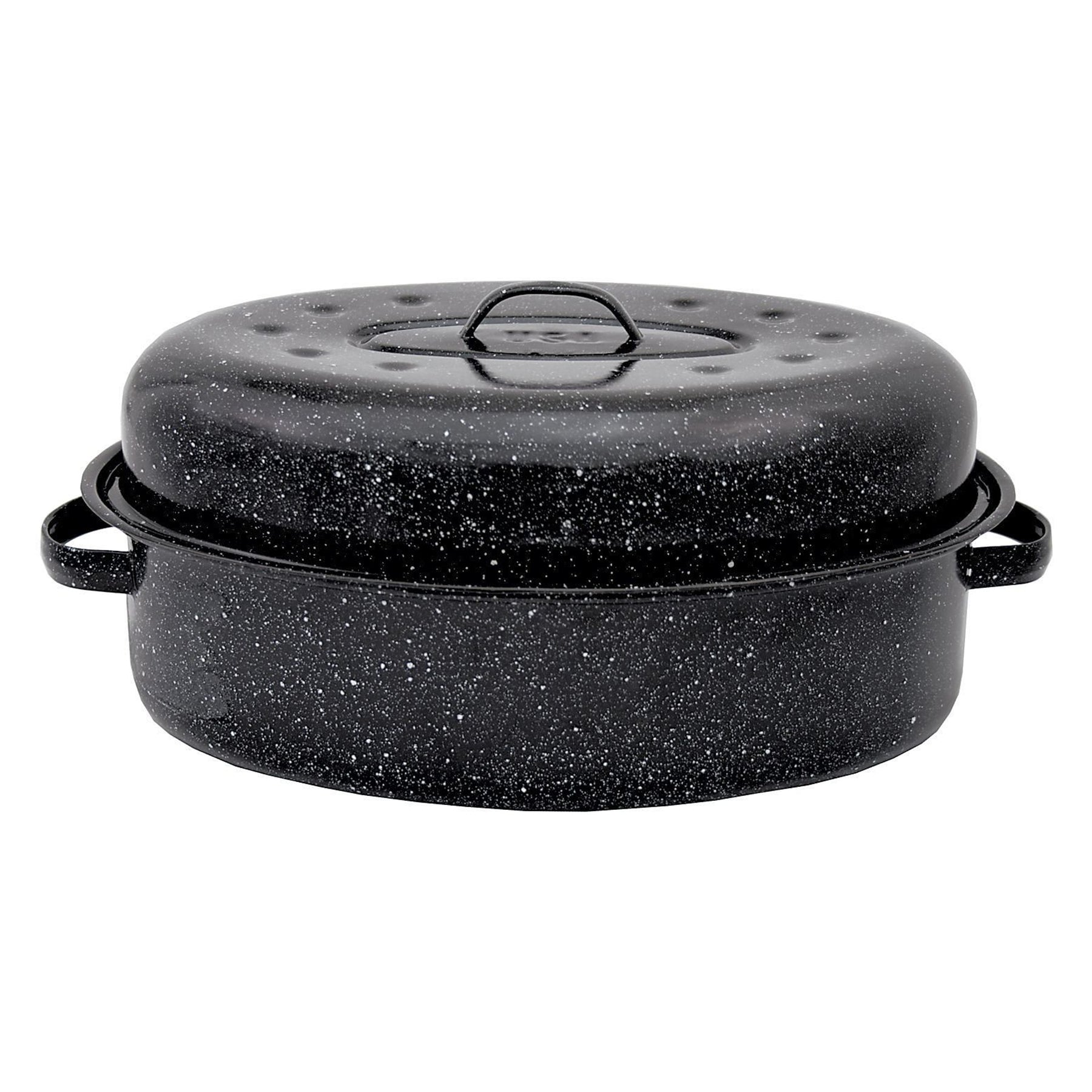 Oval Roaster With Lid - Black Color