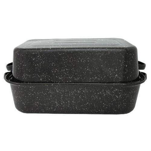 Rectangular Roaster With Lid - Black Color