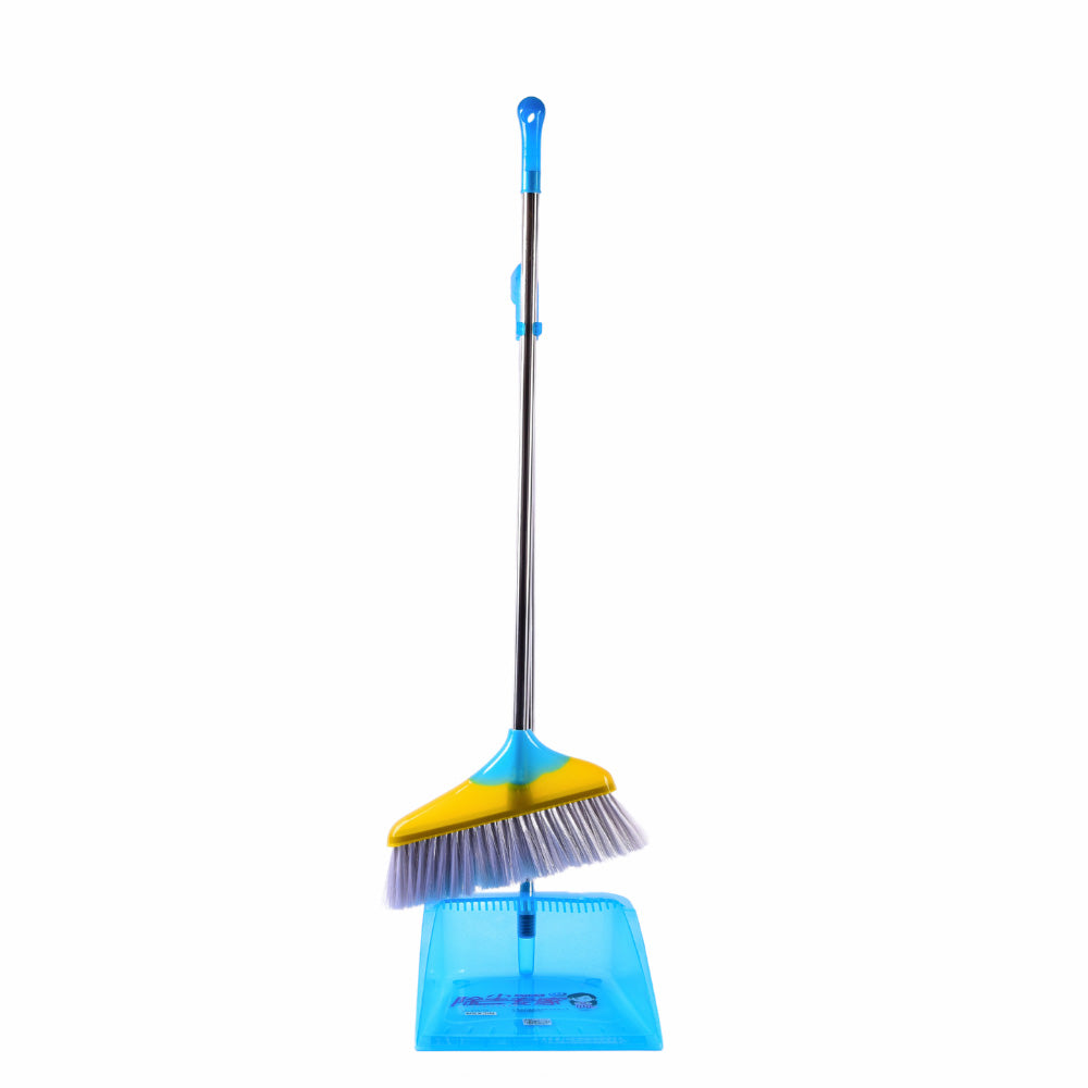 Dustban with broom set - Blue