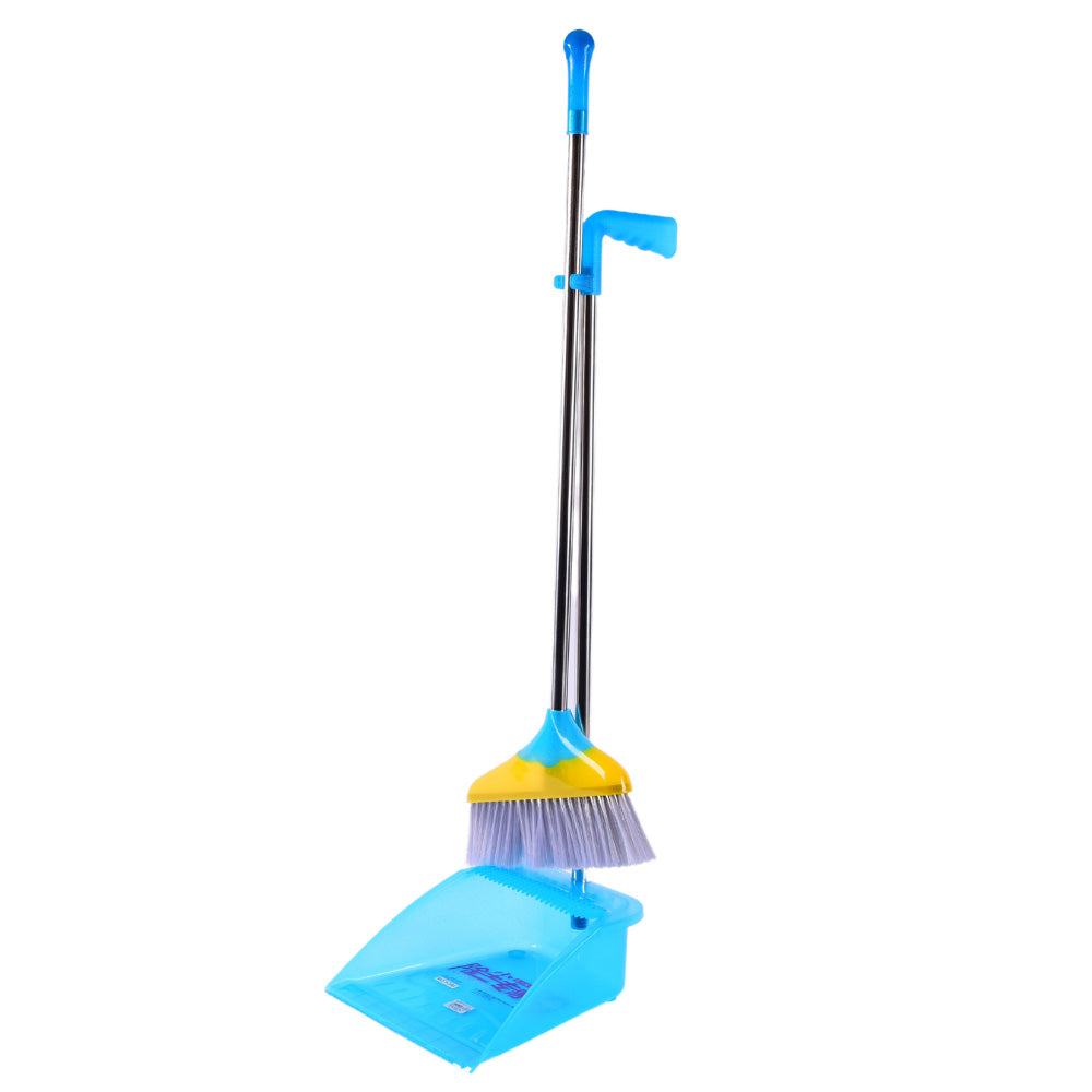 Dustban with broom set - Blue