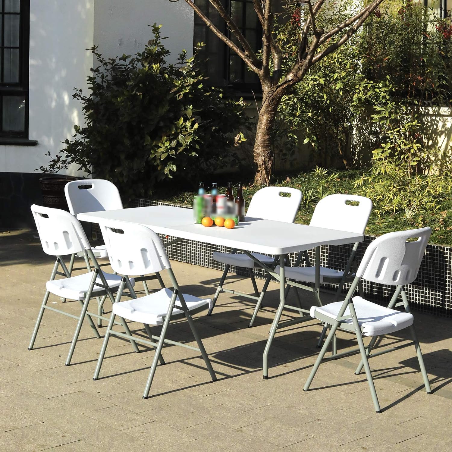 Durable Folding Banquet Table - White