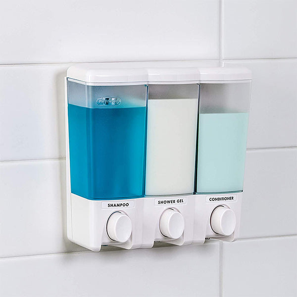 Shower Dispenser 3 in 1 White clear