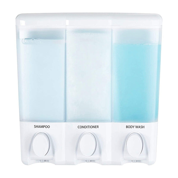 Shower Dispenser 3 in 1 White clear