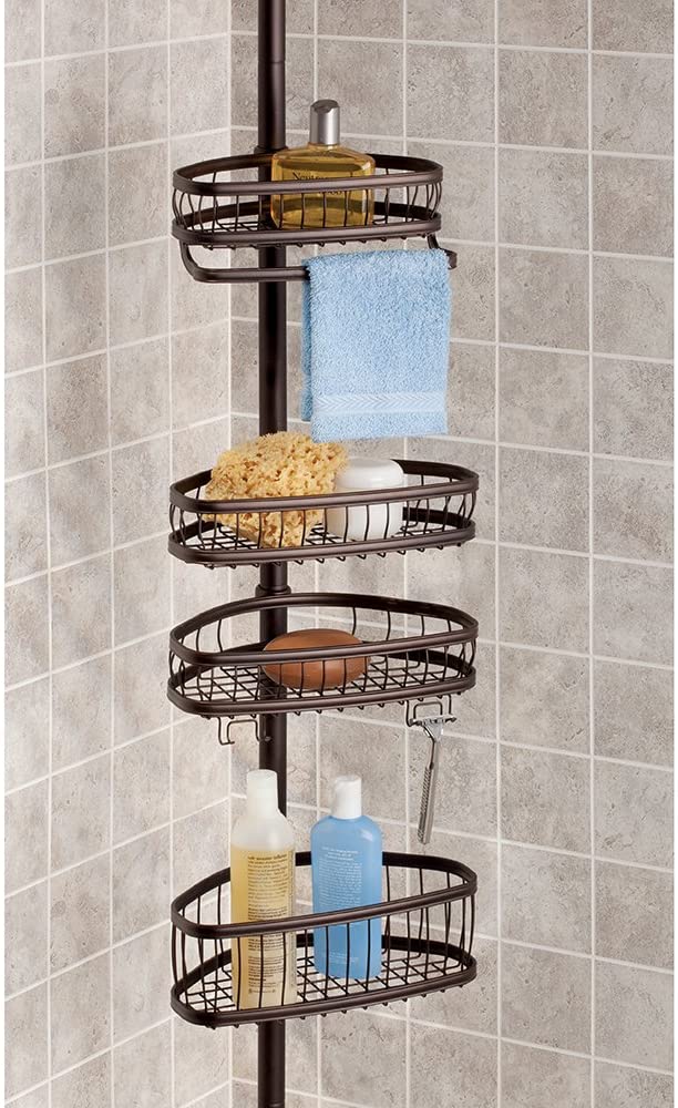 York Bronze 4 Tier Tension Shower Caddy