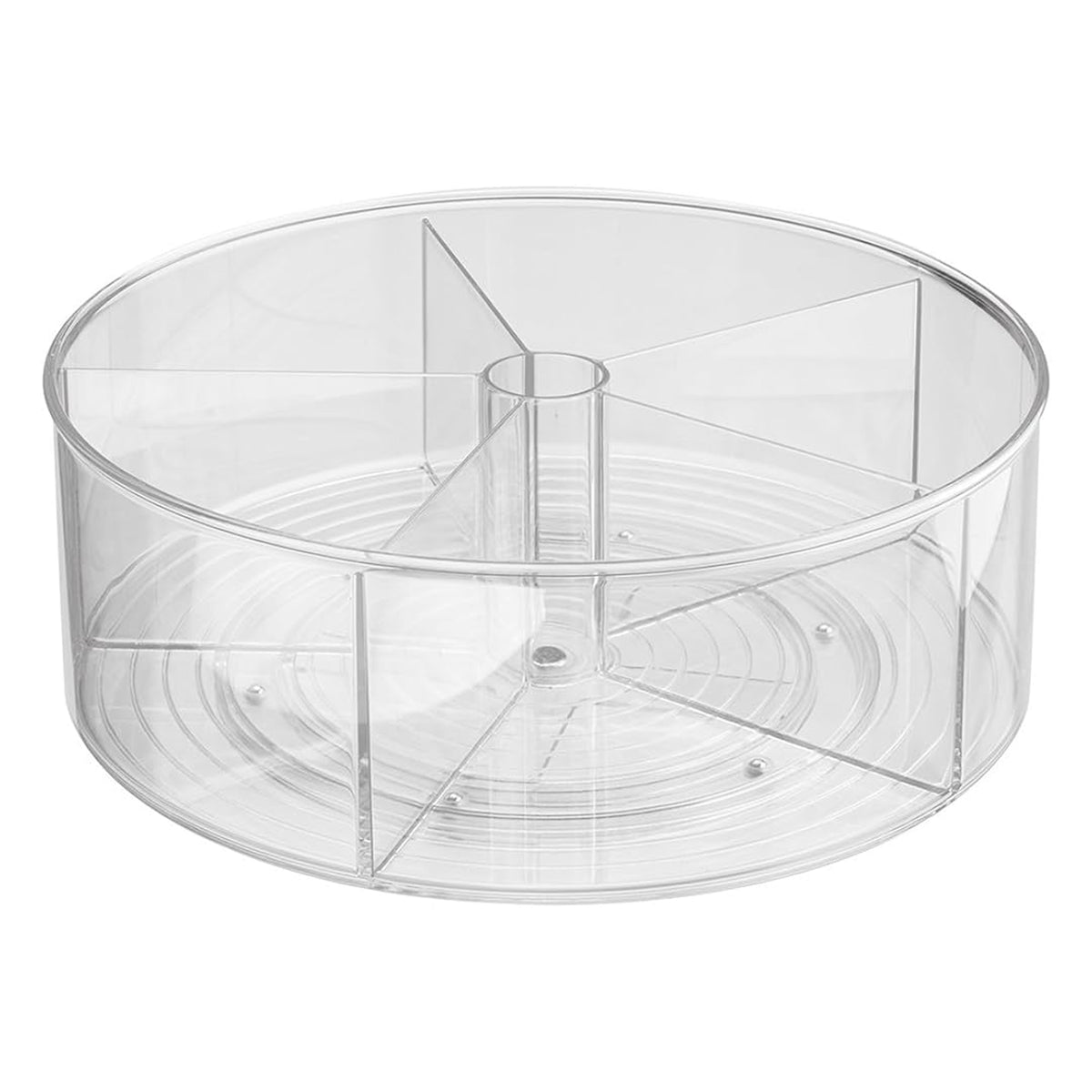 Divided Rotating storage tray- Clear