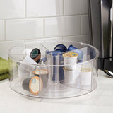 Divided Rotating storage tray- Clear