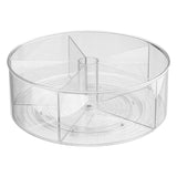 Divided Rotating storage tray- Clear