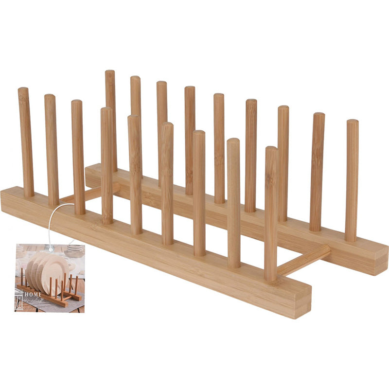 Large bamboo plate holder