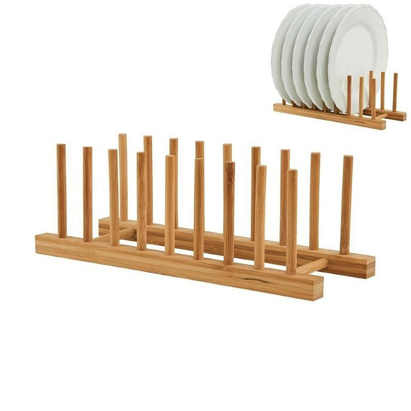 Large bamboo plate holder