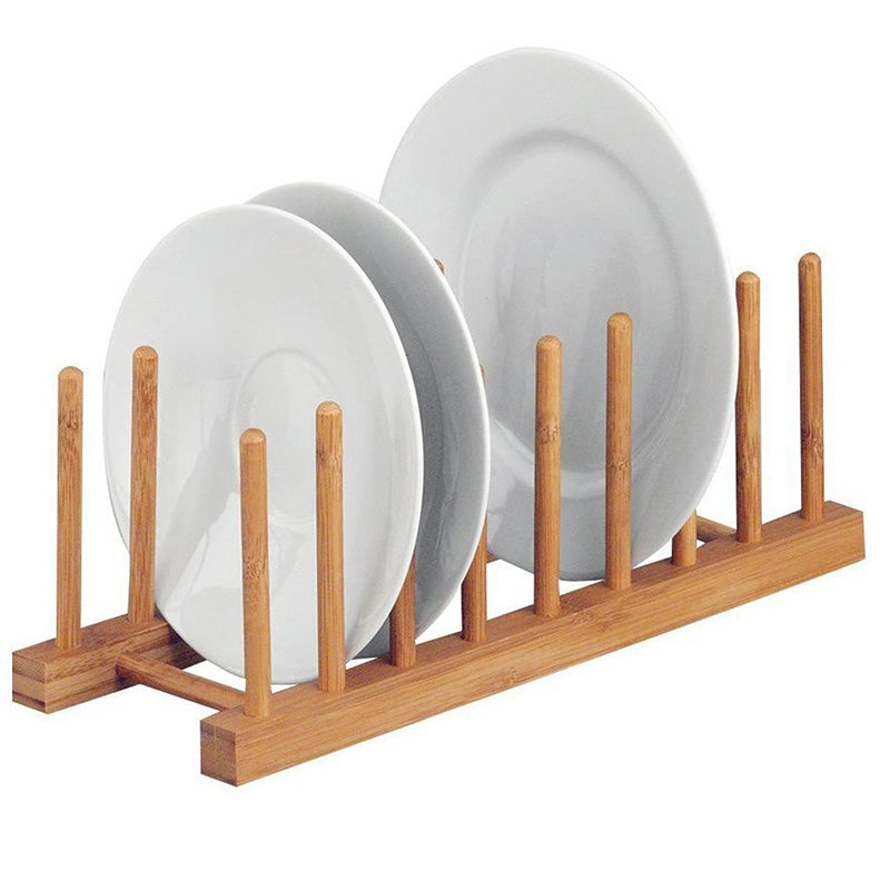 Large bamboo plate holder