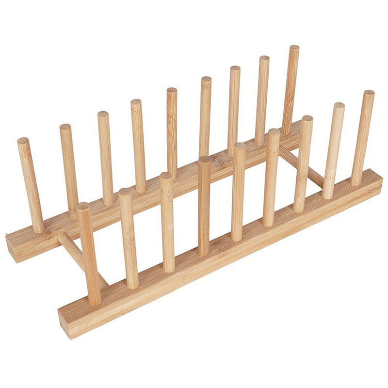 Large bamboo plate holder