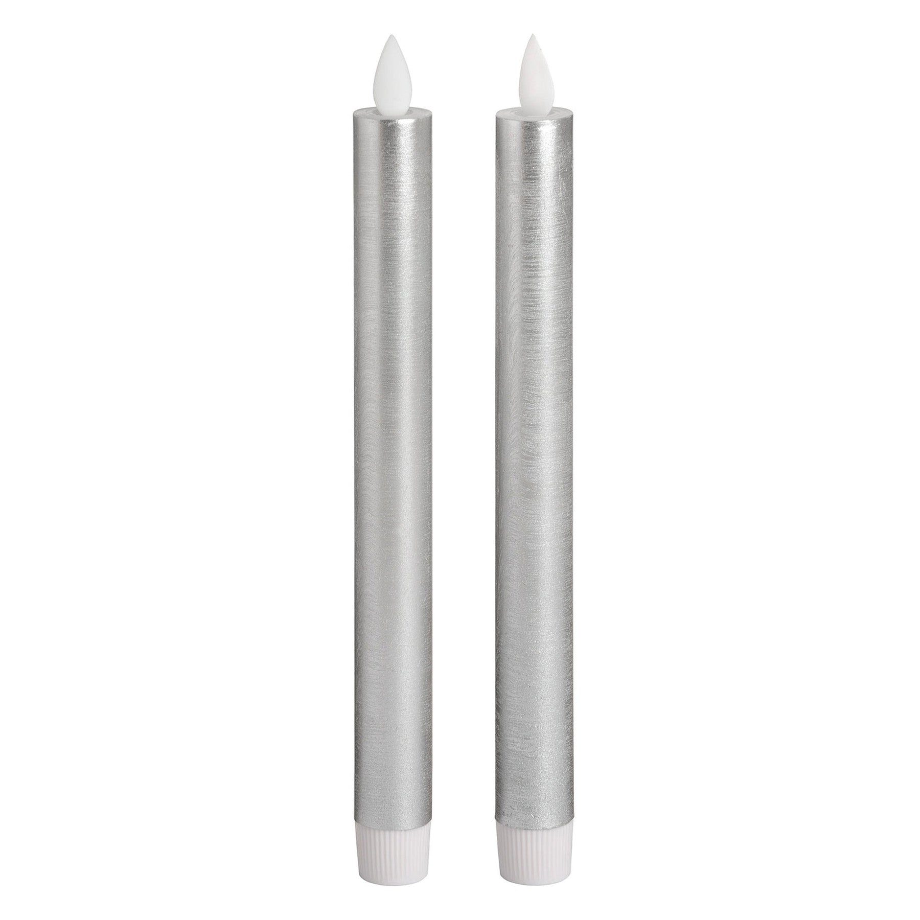 Led candle 2 pc set - Silver