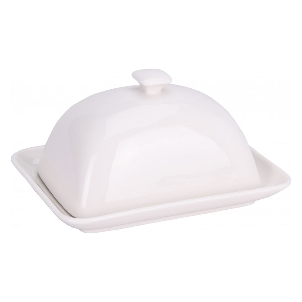 Butter Dish with Lid - White