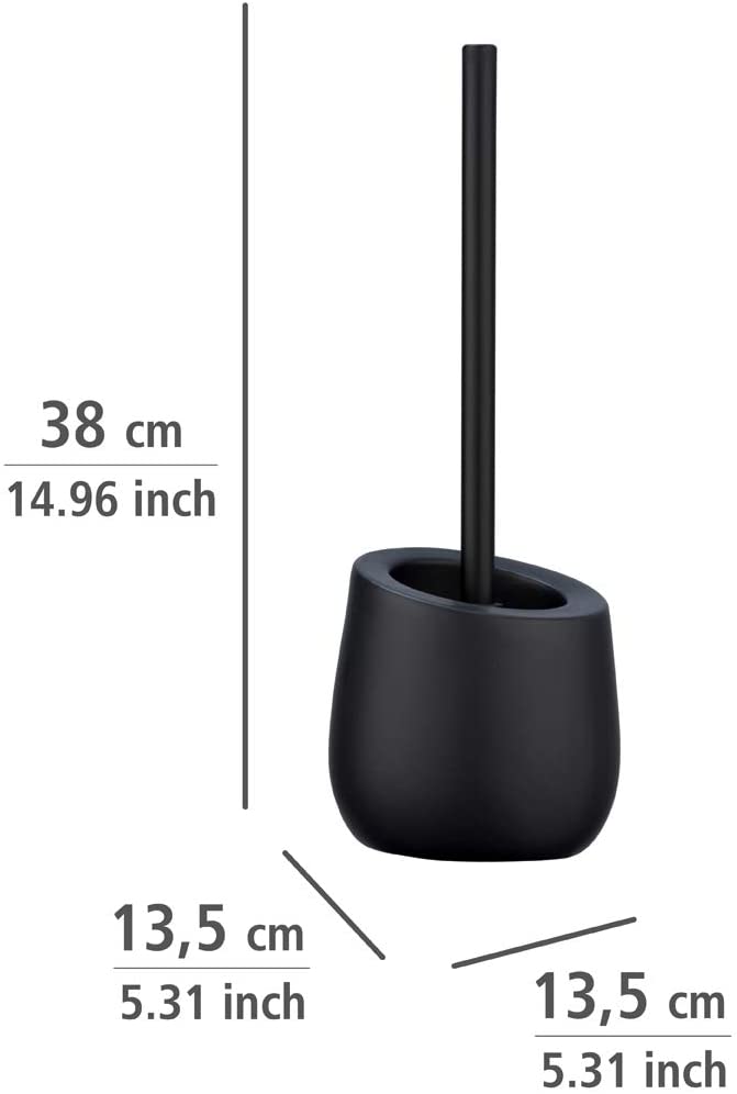 Toilet brush with holder, Black