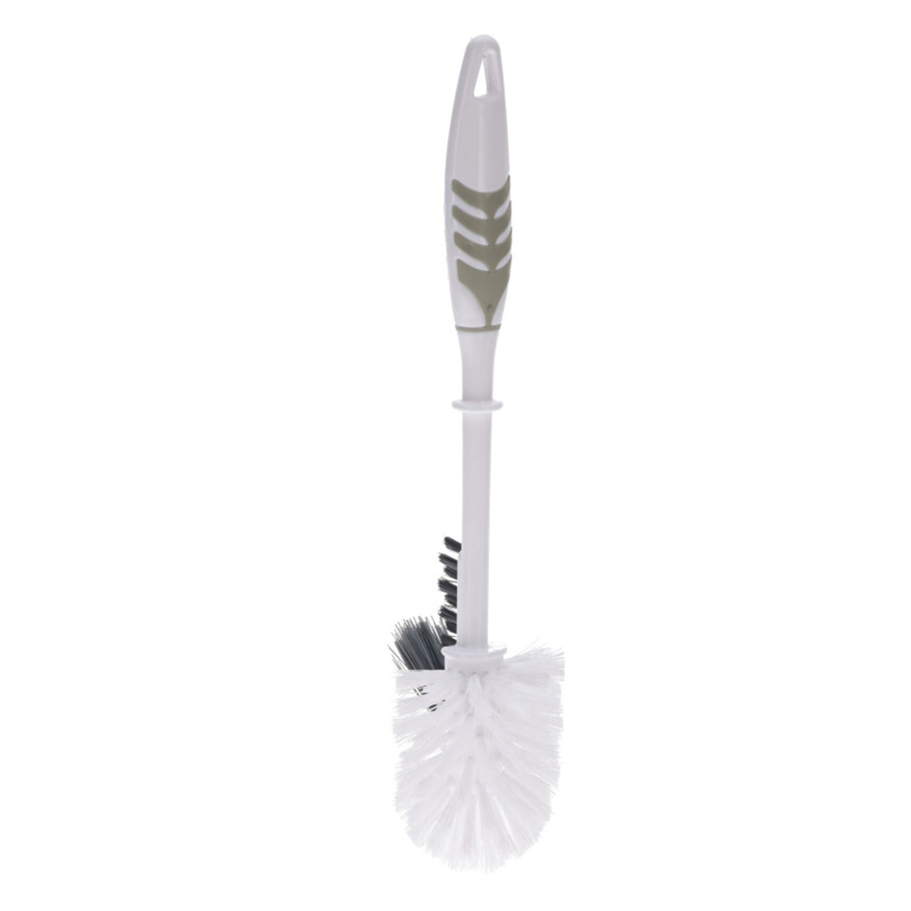 Toilet Brush with holder, Grey & White