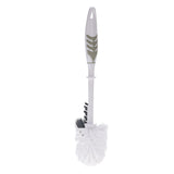 Toilet Brush with holder, Grey & White