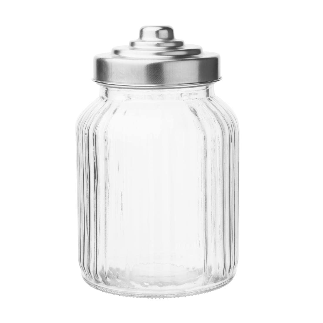 Storage glass jar with steel lid - 1100 ml