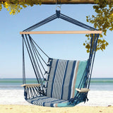 Striped Hanging Swing Chair - Blue