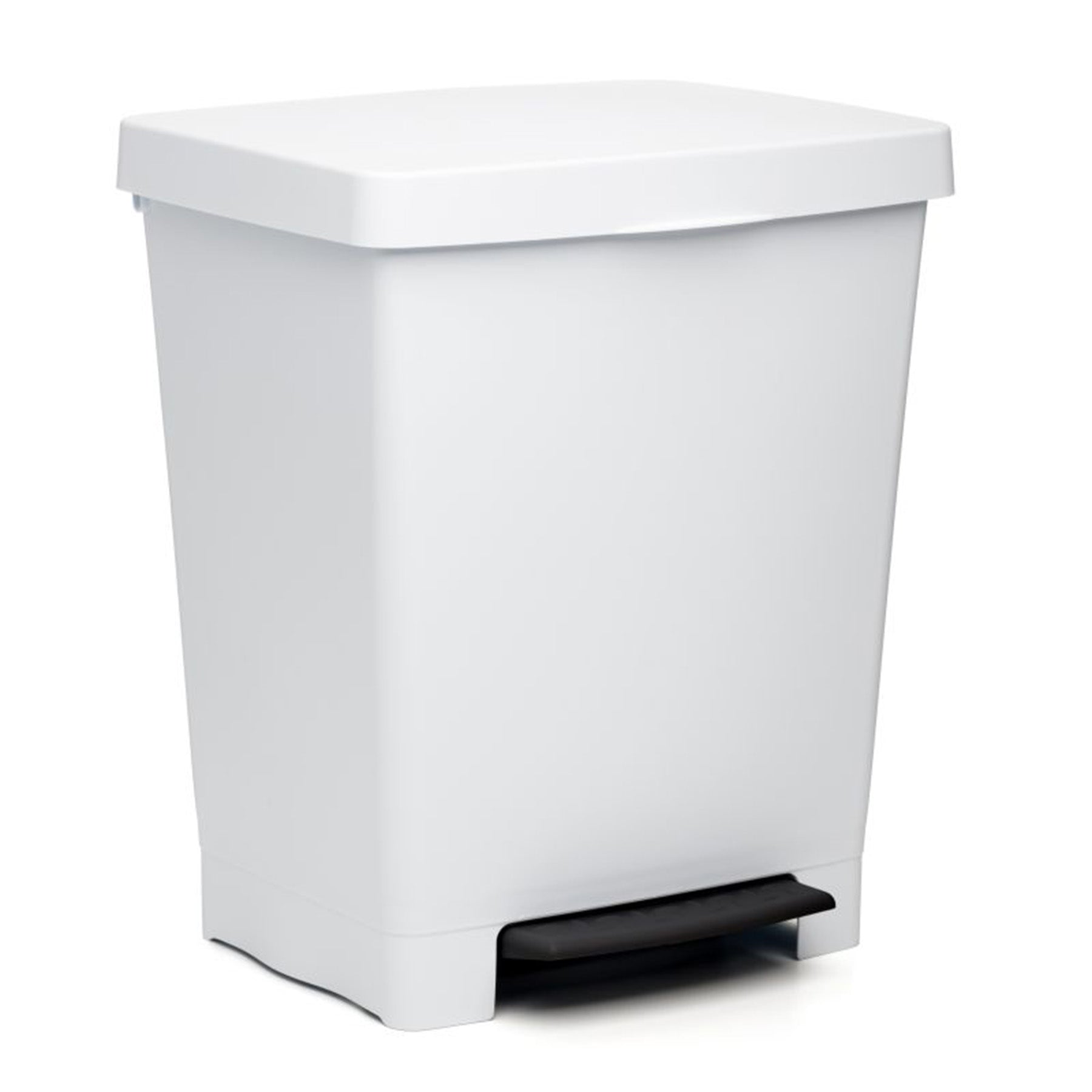 Pedal dust bin cubik - white