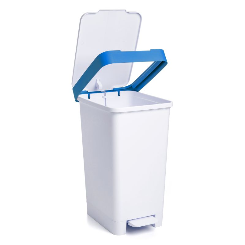 Pedal Bin - White & Blue