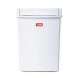 Dustbin with swing lid, White