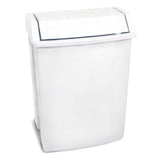 Dustbin with swing lid, White