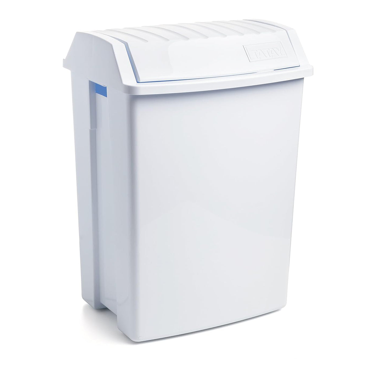 Dustbin with swing lid, White