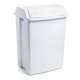 Dustbin with swing lid, White