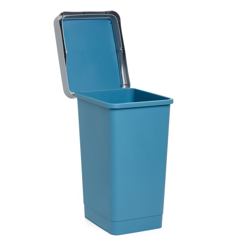 Dustbin with swing lid, Blue