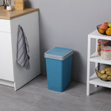 Dustbin with swing lid, Blue