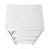 RECTANGULAR RACK LOMBOK 4 LEVELS WHITE