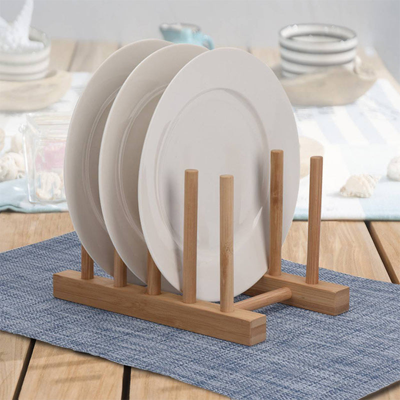 Small bamboo plate holder