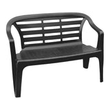 Plastic Garden Bench - Black