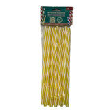 Striped Paper Straws - Yellow /White