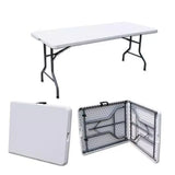 Durable Folding Banquet Table - White