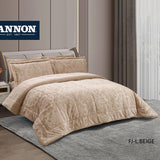 4pcs Twin Flannel embossed comforter set